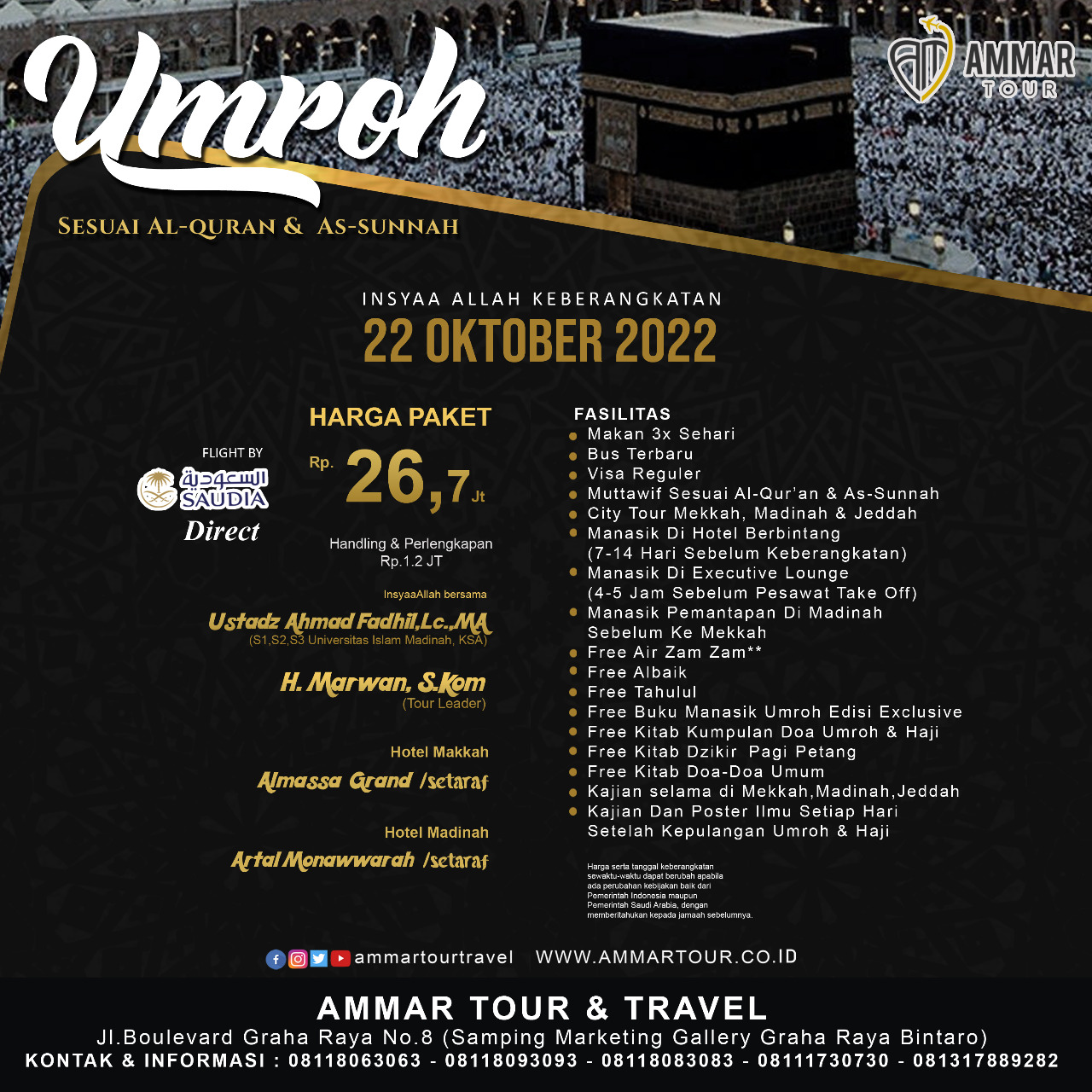 Umroh Bulan Oktober Ammartour Ammar Tour Dan Travel